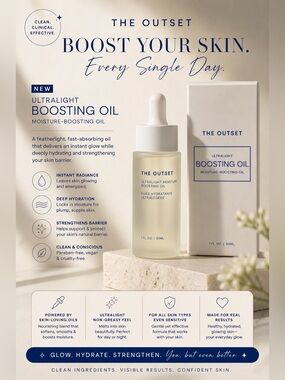 The Outset Ultralight Boosting Oil — Hydrating Facial Oil